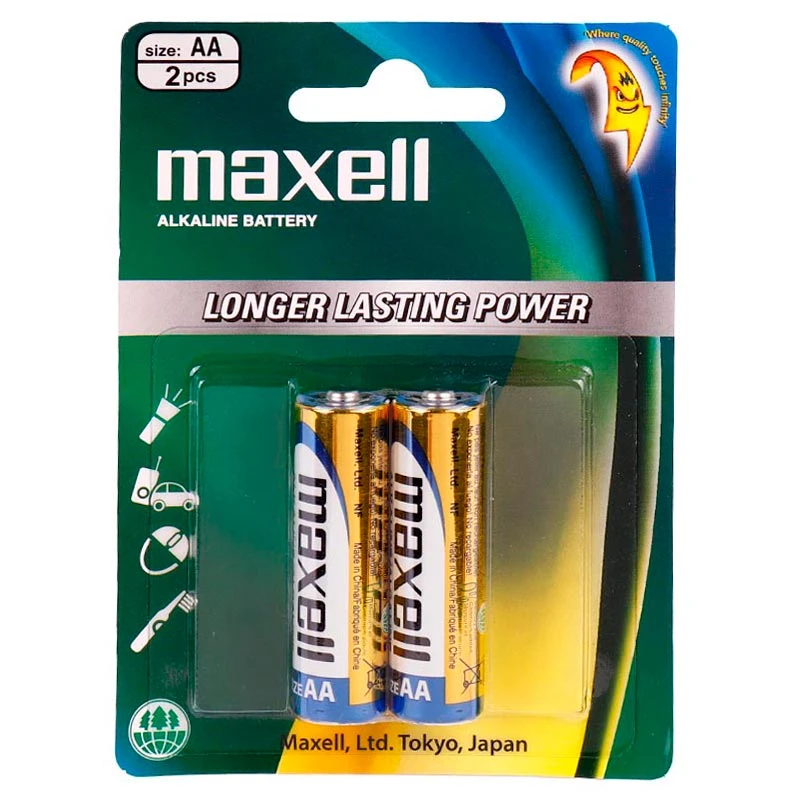 باتری دوتایی قلمی Maxell Alkaline 1.5V AA